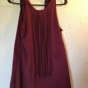Maroon rue 21 tassel/fringe tank top